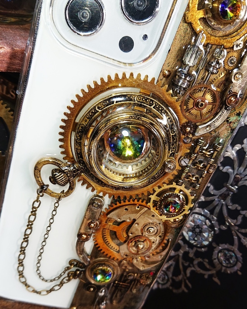 iPhone12ProMAXスマホケース【Old Gearsシリーズ】