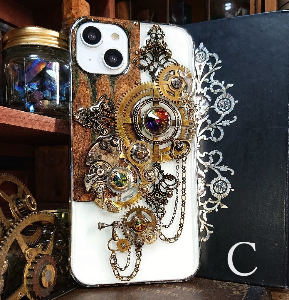 iPhone14Plusスマホケース【Old Gears】