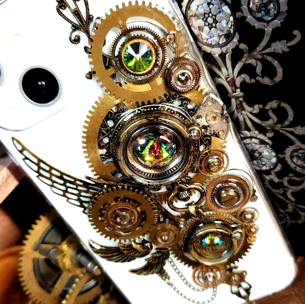 iPhone14スマホケース【Old Gears】