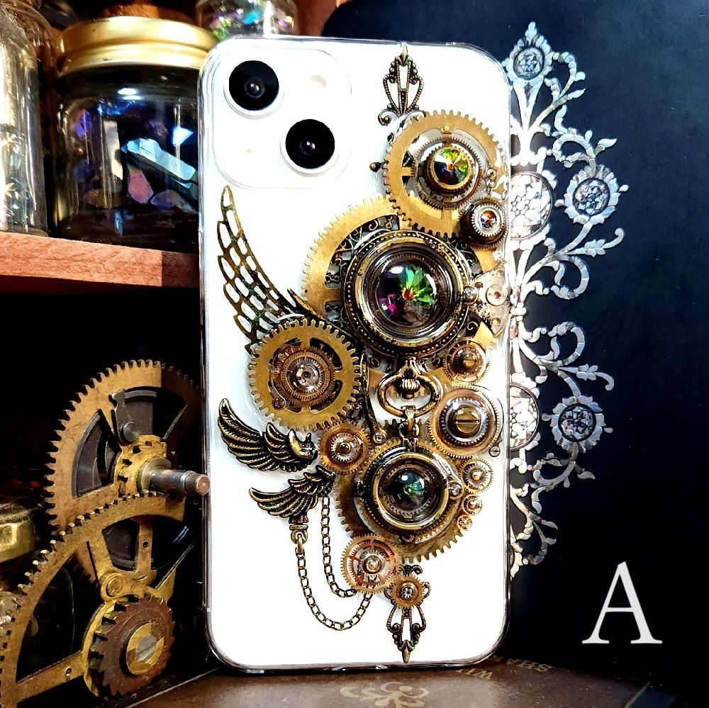 iPhone14スマホケース【Old Gears】