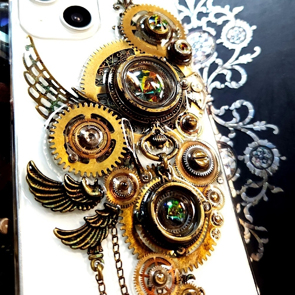 iPhone14スマホケース【Old Gears】