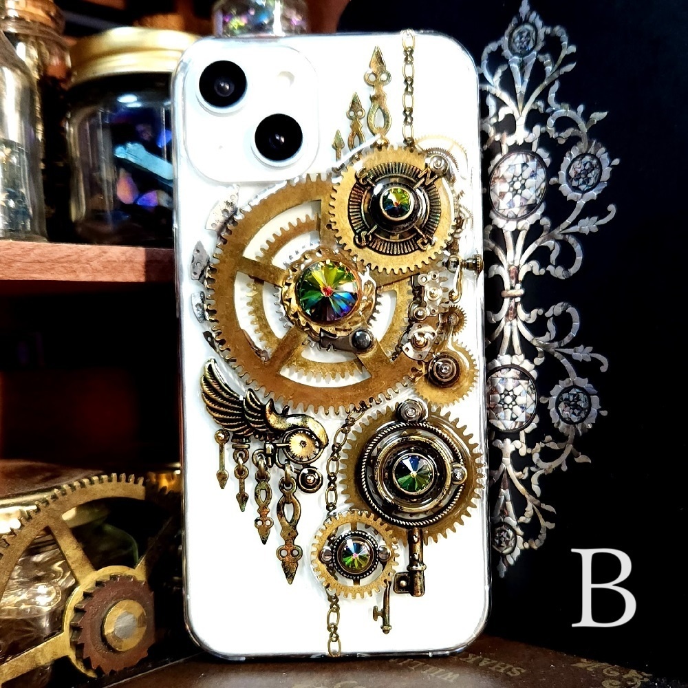 iPhone14スマホケース【Old Gears】