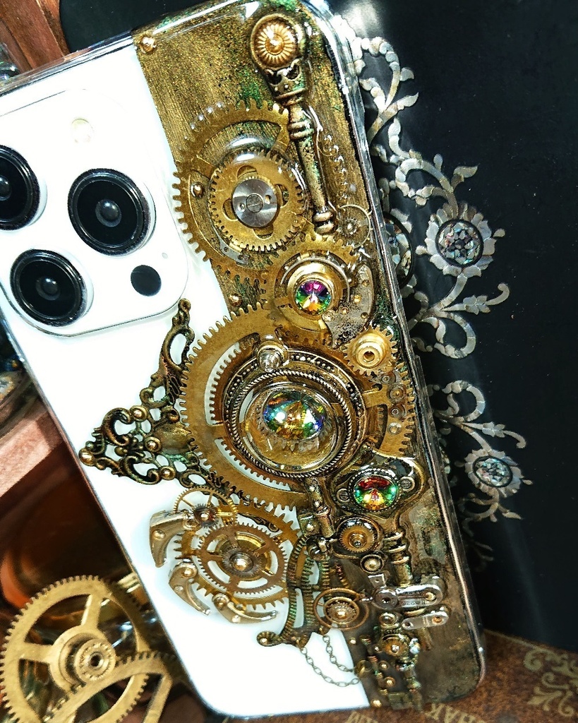 iPhone14ProMaxスマホケース【Old Gears】