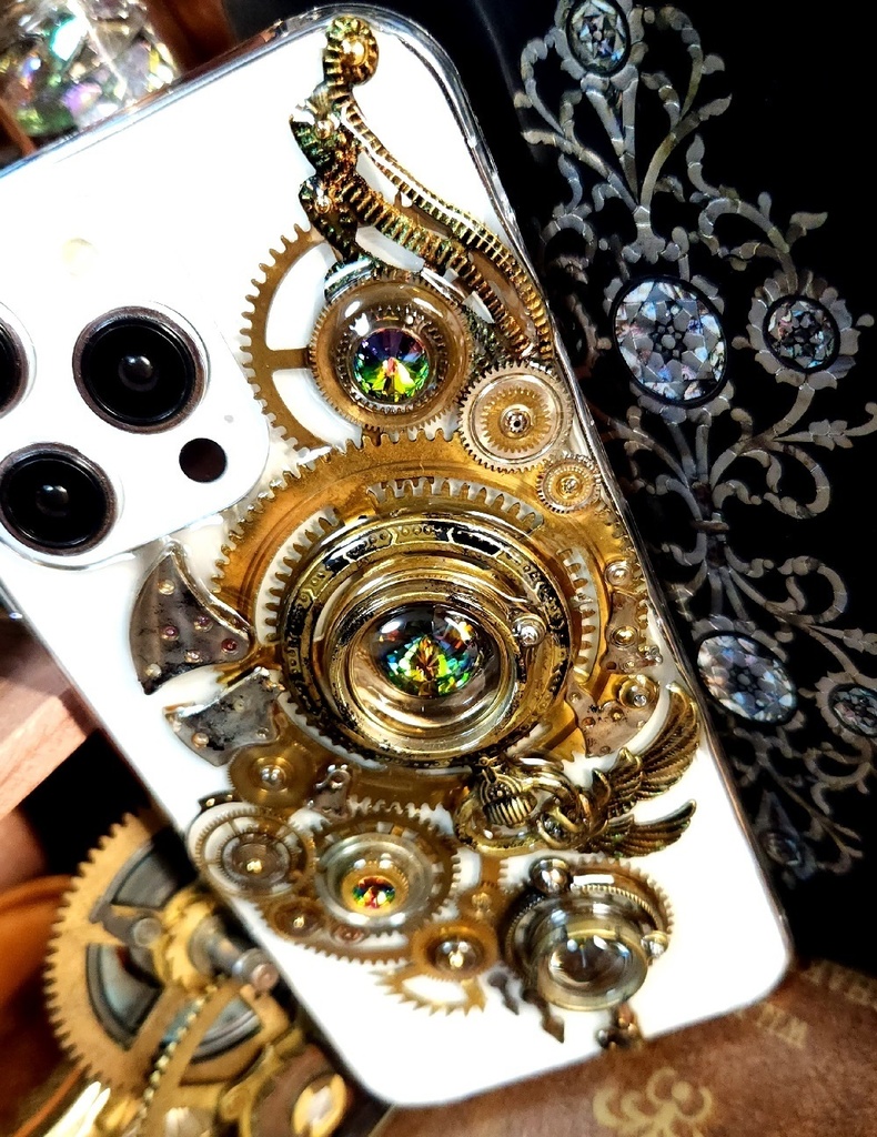 iPhone14ProMaxスマホケース【Old Gears】