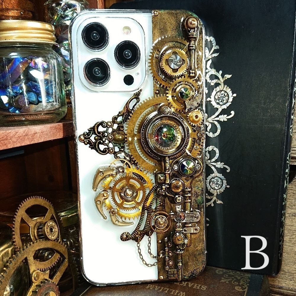 iPhone14ProMaxスマホケース【Old Gears】