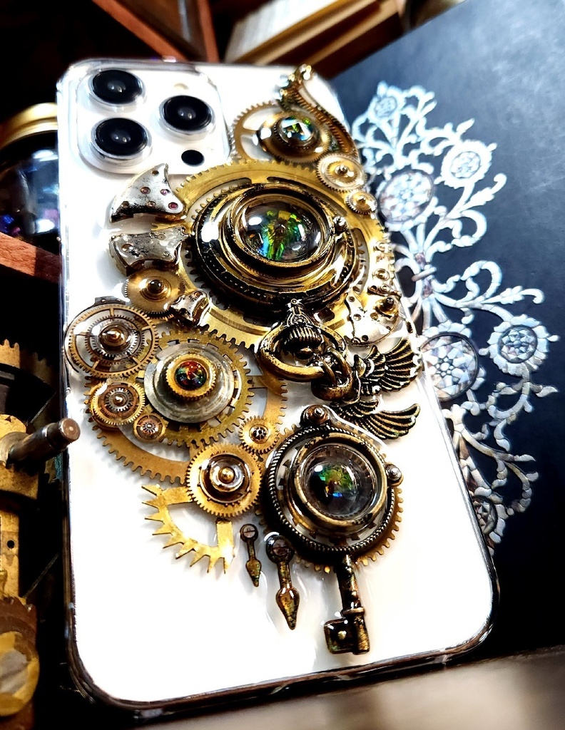 iPhone14ProMaxスマホケース【Old Gears】