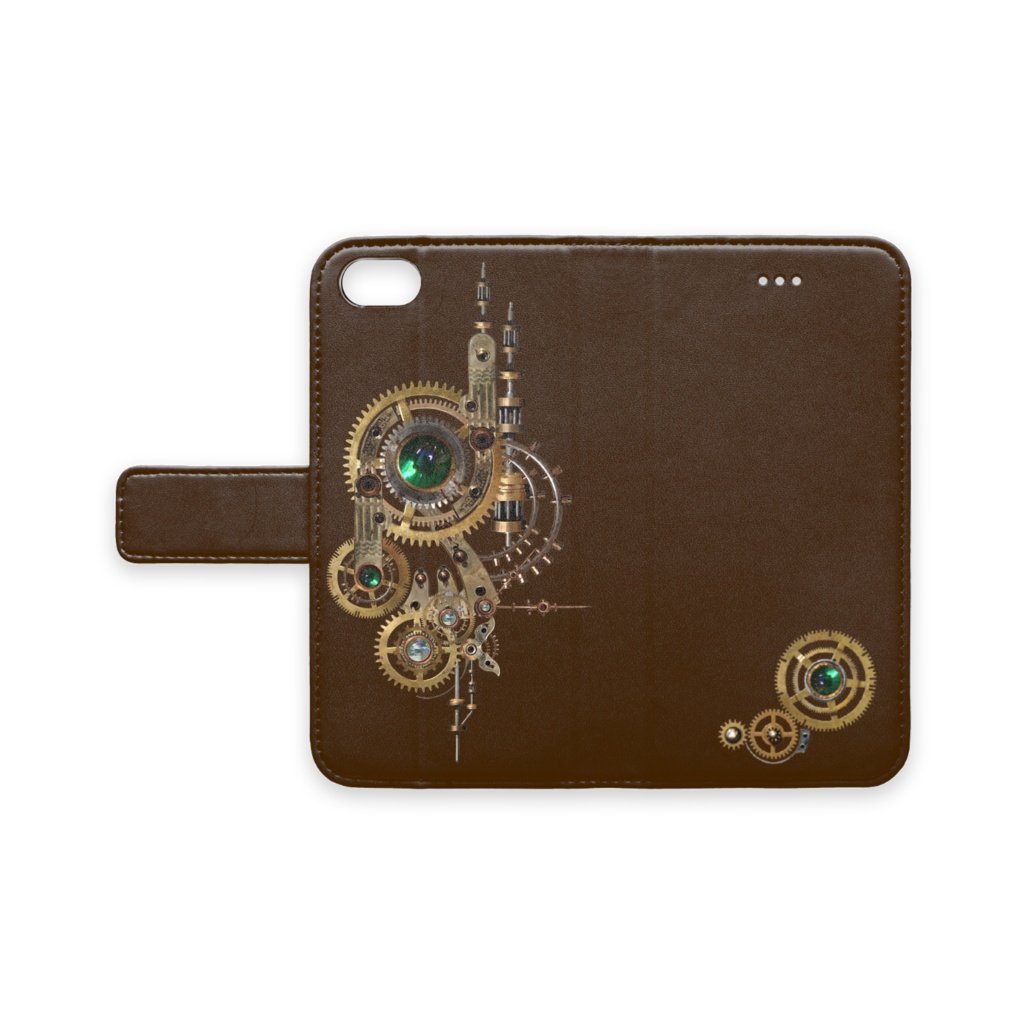 スチームパンクなスマホケース(緑)