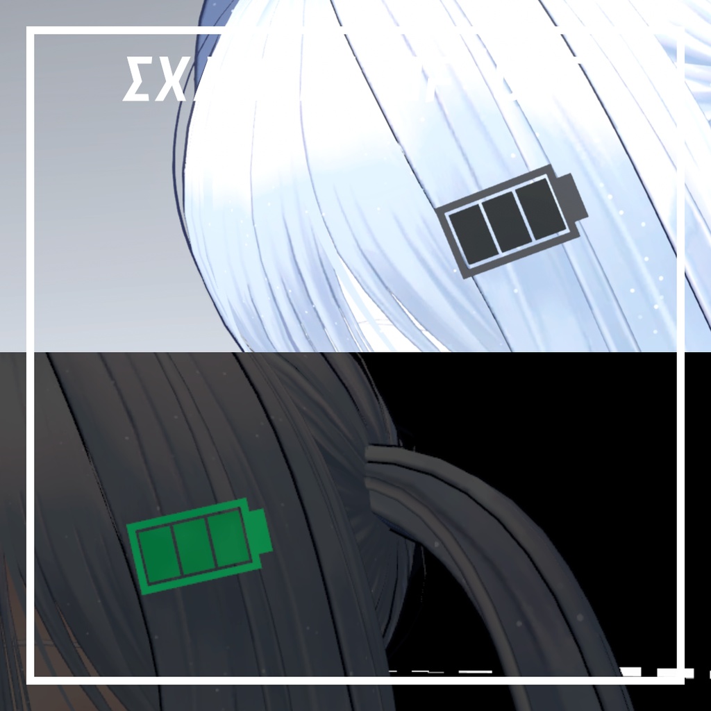 【AudioLink対応】充電ヘアアクセ&QRコードネックレス