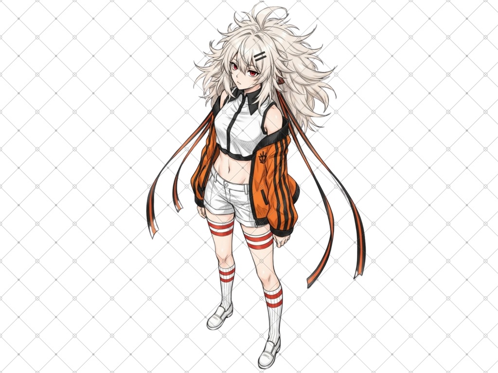 立ち絵素材⑫ 3枚セット 白フチ有無 女性