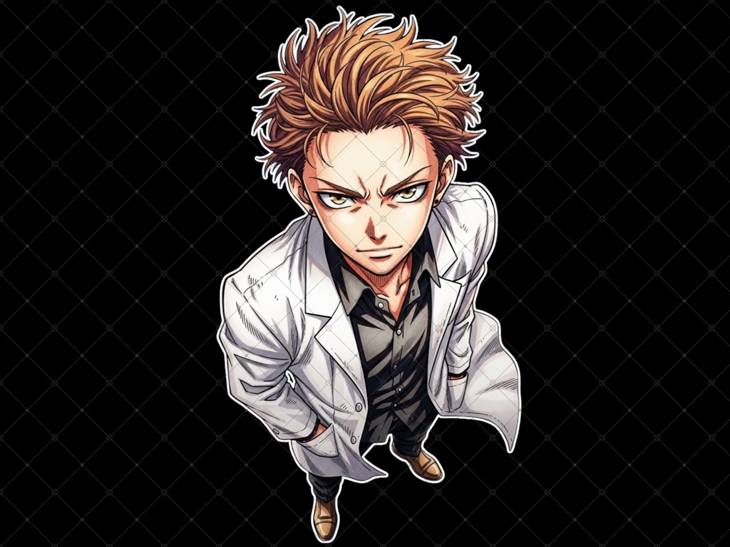 立ち絵素材 2枚セット 白フチ有無 男性 ペアセット