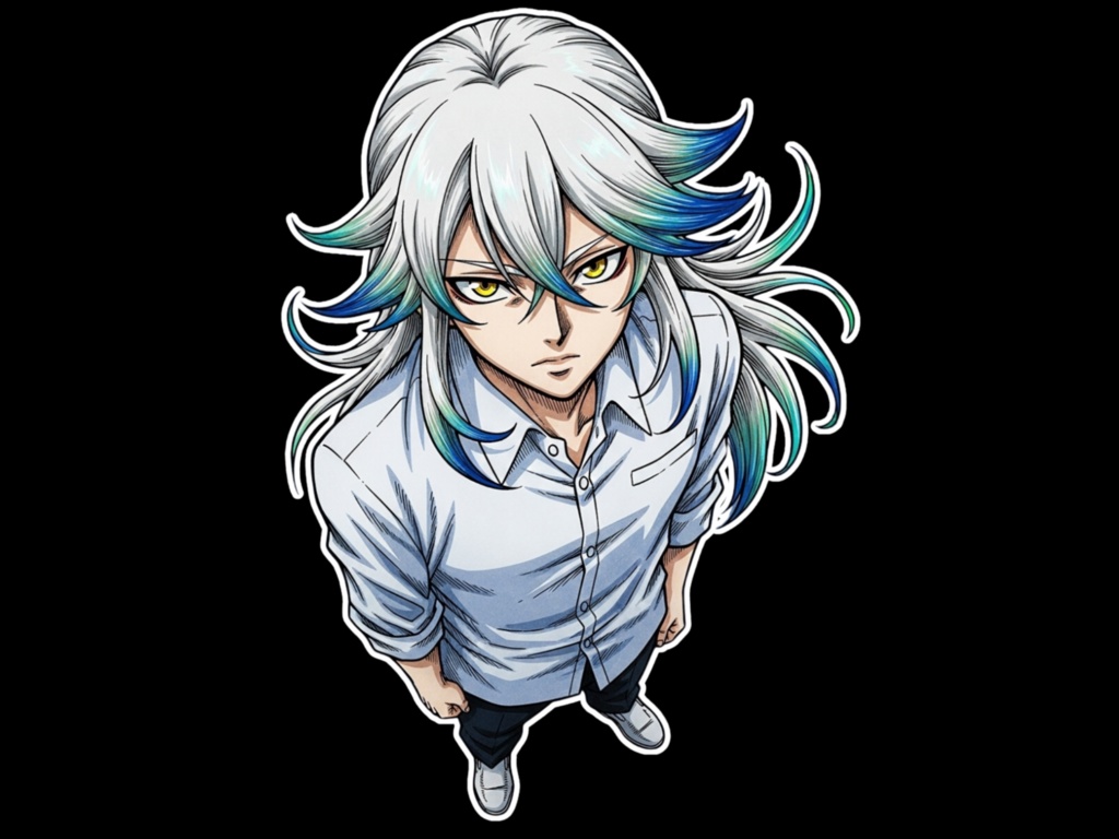 !!無料!! 立ち絵素材 白フチ有無 男性 猫っぽい