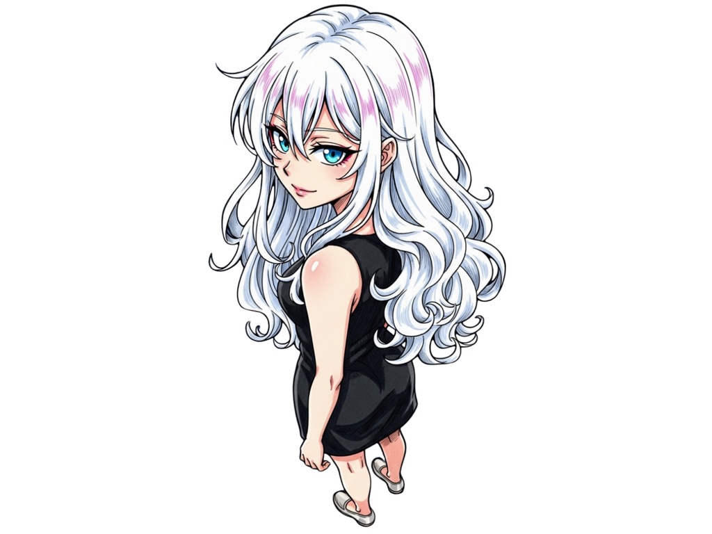 !!無料!! 立ち絵素材 白フチ有無 女性