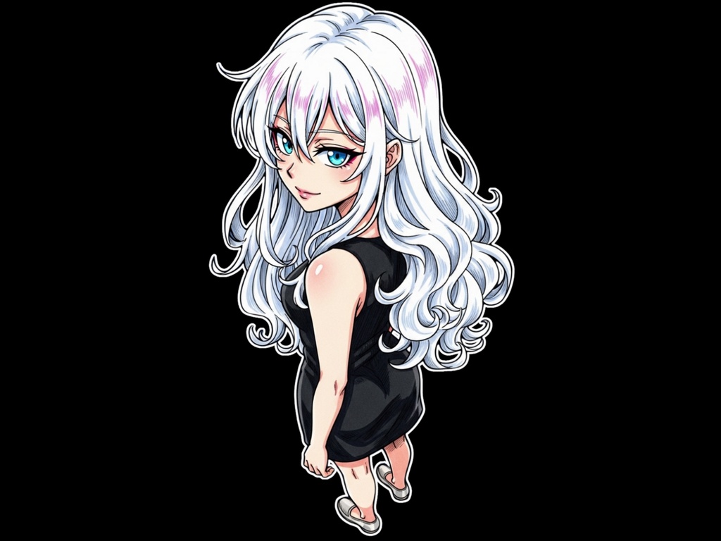 !!無料!! 立ち絵素材 白フチ有無 女性