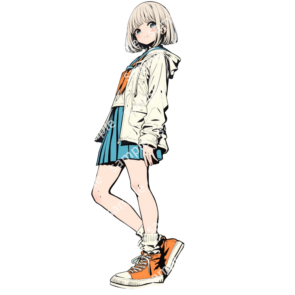 立ち絵素材 3人セット 女の子 学生