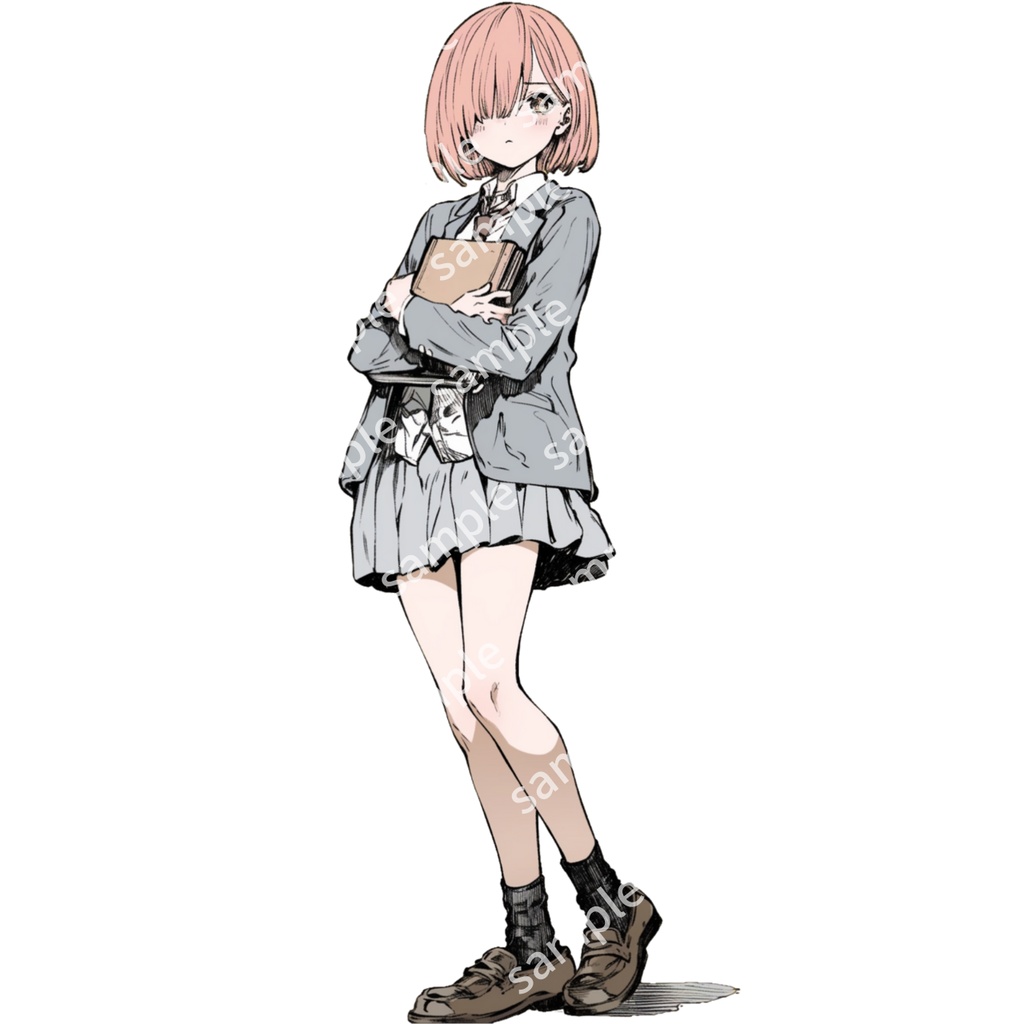 立ち絵素材 3人セット 女の子 学生