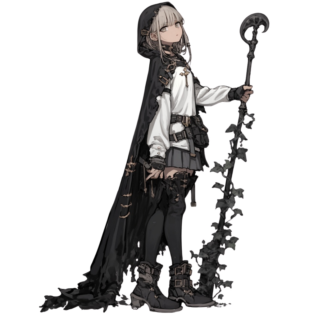 【無料立ち絵_003】魔法使いの女の子 1人