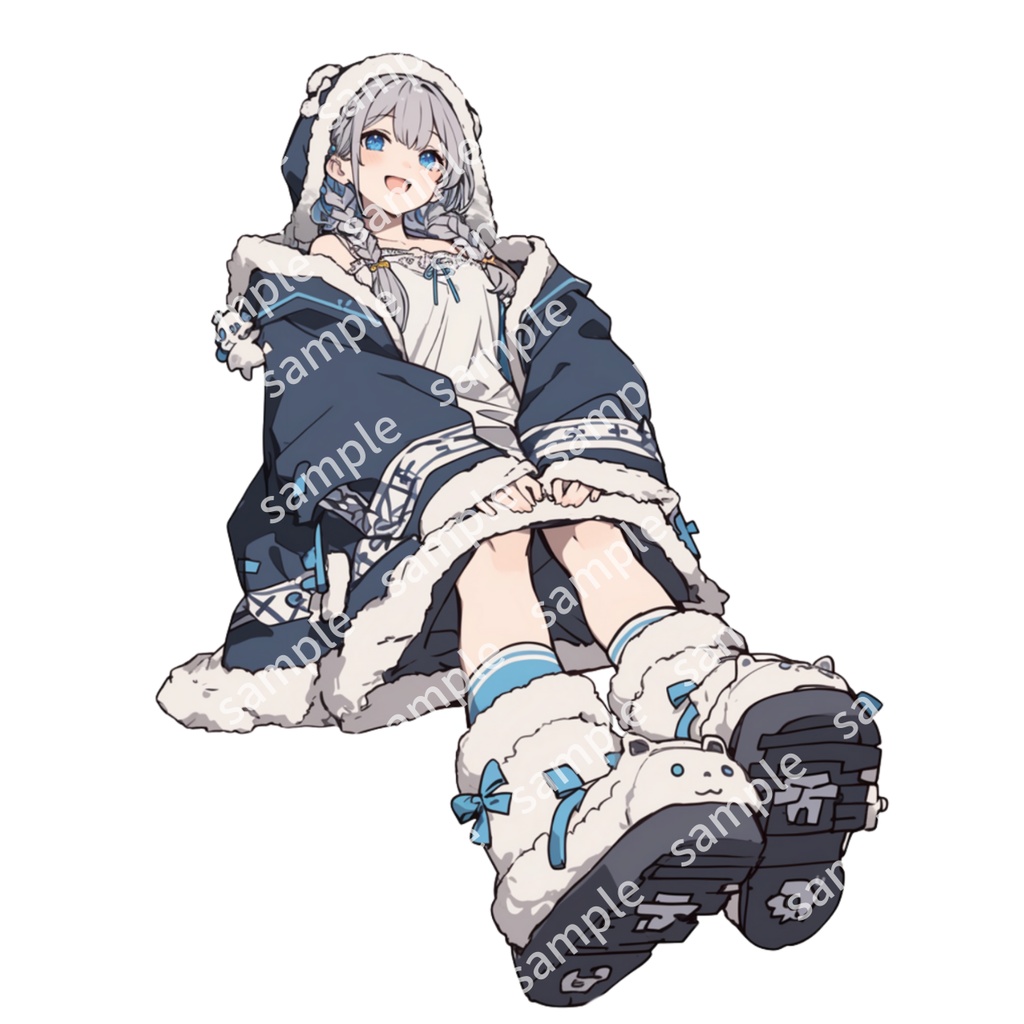 【立ち絵_007】ネコミミ寝巻き 女の子 3人