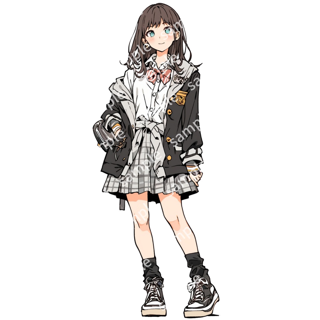 【立ち絵_013】制服の女の子 3人
