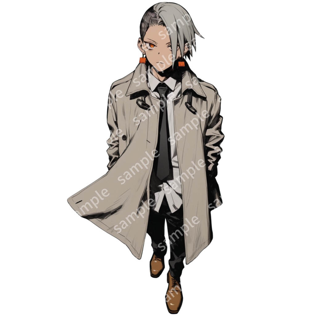 【立ち絵_016】警察 男性 3人 褐色