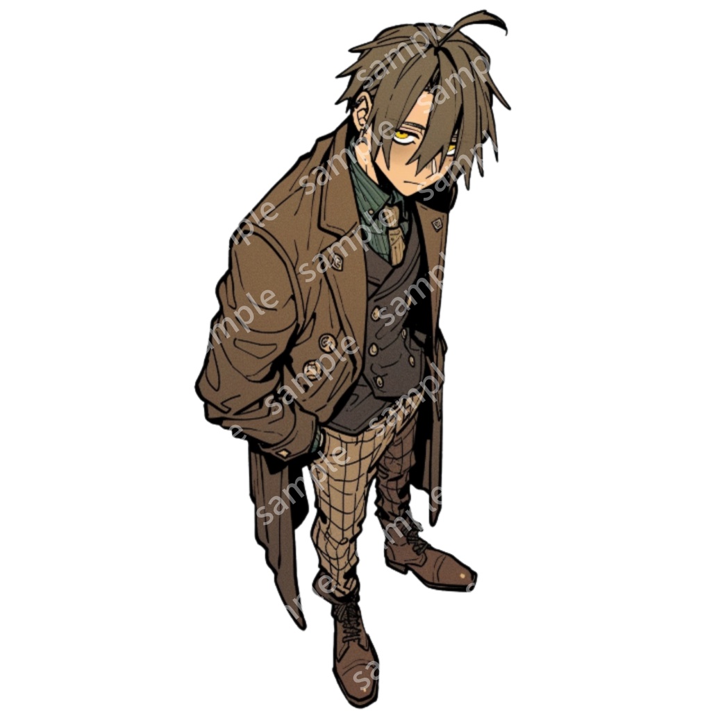 【立ち絵_016】警察 男性 3人 褐色