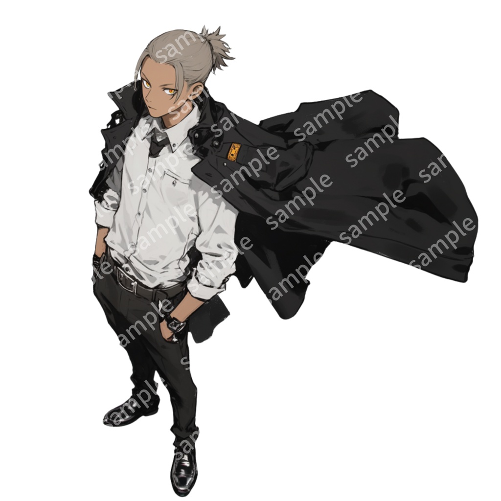 【立ち絵_016】警察 男性 3人 褐色