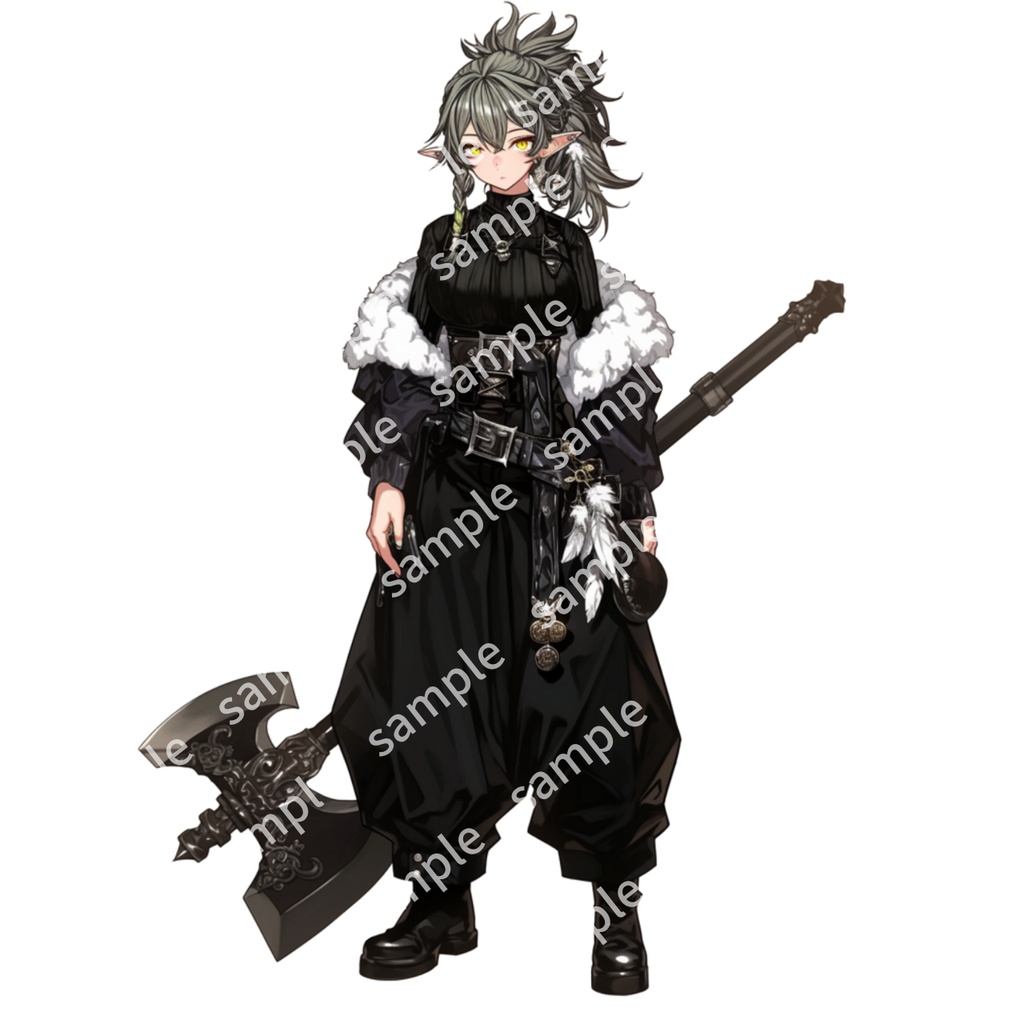 【D&D対応】【立ち絵_021】ファンタジー エルフ 女の子 3人