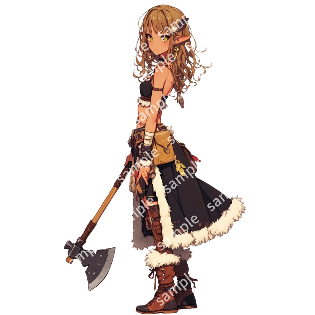 【D&D対応】【立ち絵_021】ファンタジー エルフ 女の子 3人