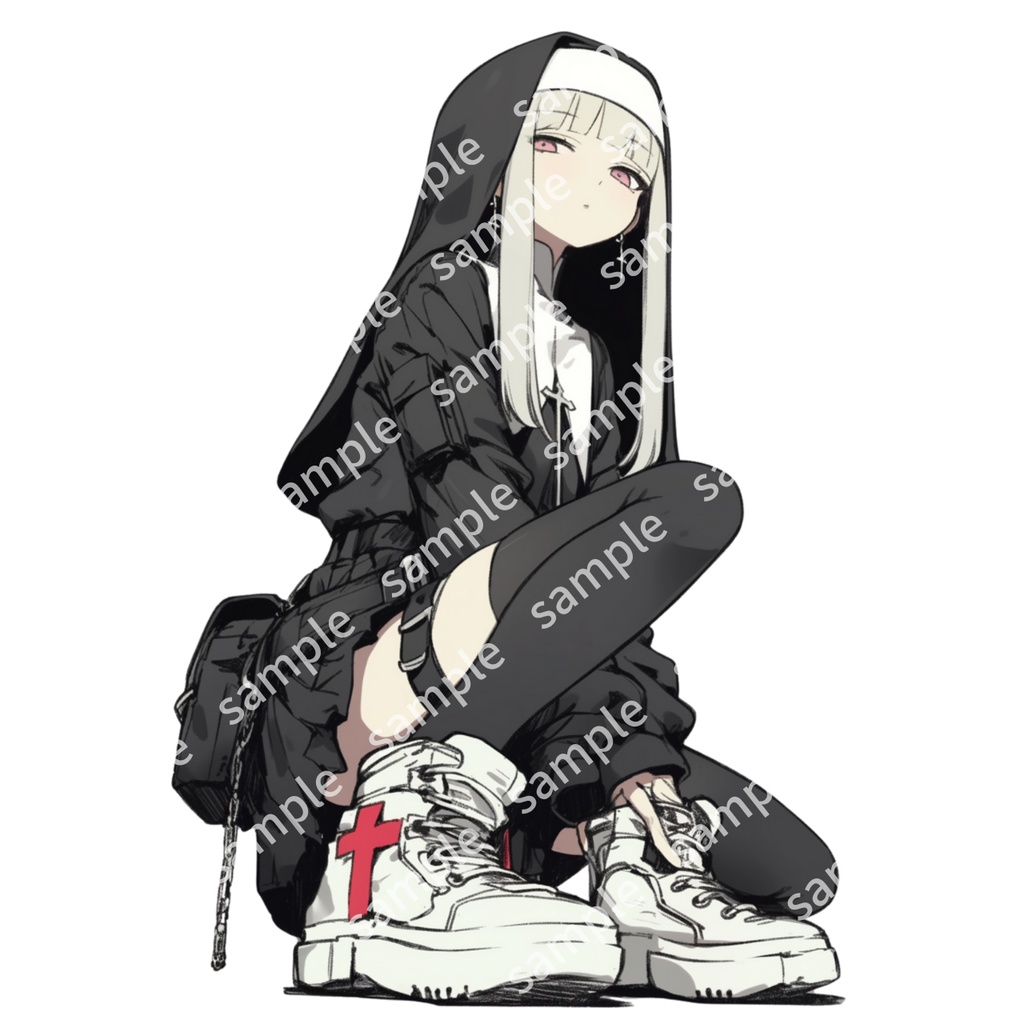 【立ち絵_022】シスター 女の子 3人