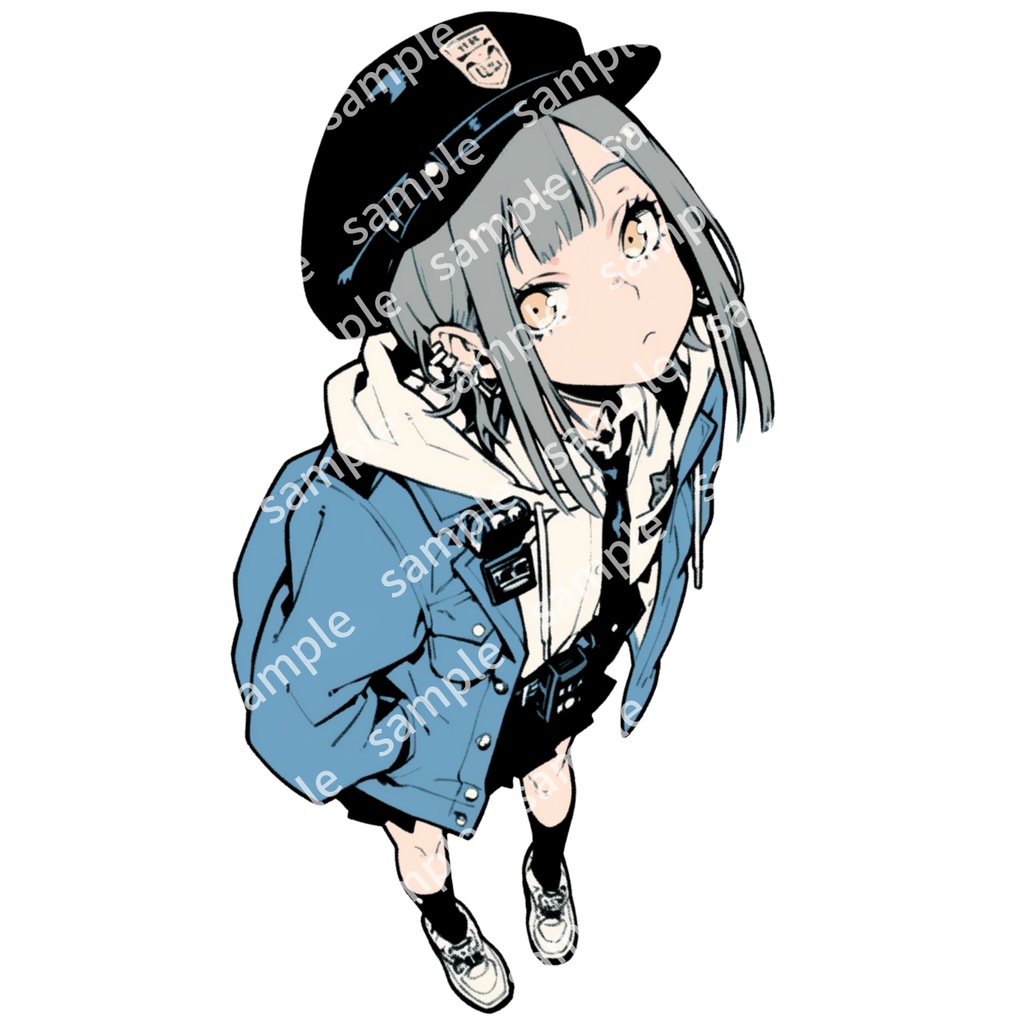 【立ち絵_025】警察 女の子 3人