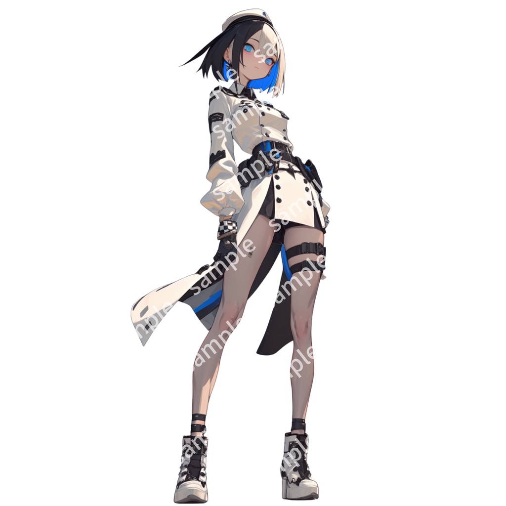 【立ち絵_025】警察 女の子 3人