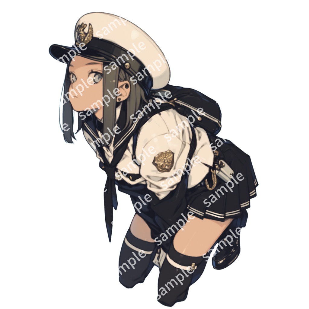 【立ち絵_025】警察 女の子 3人