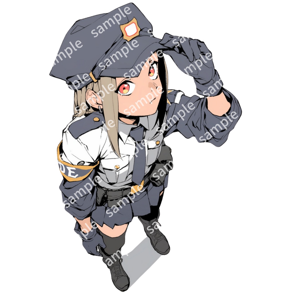 【立ち絵_027】警察 女の子 3人