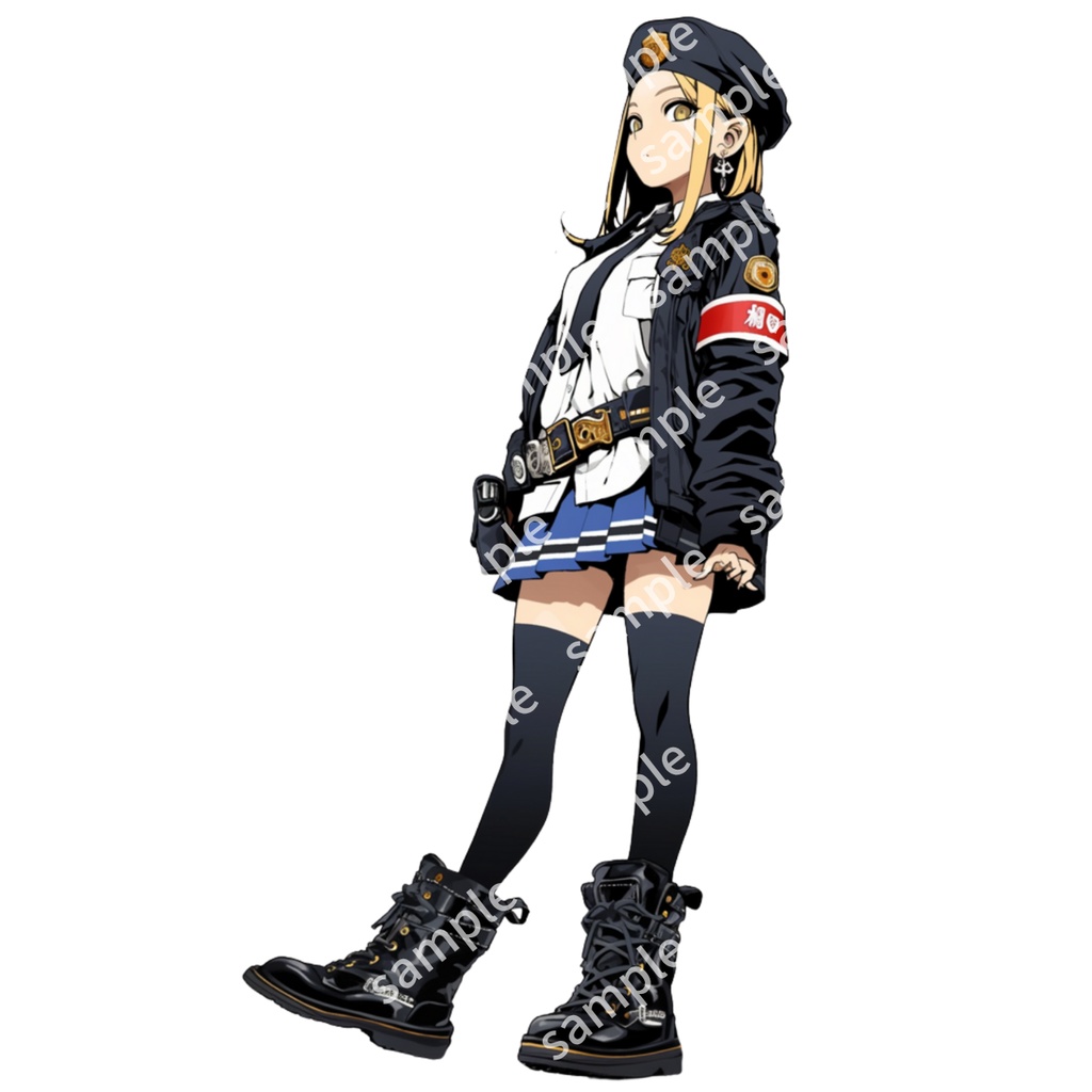 【立ち絵_027】警察 女の子 3人