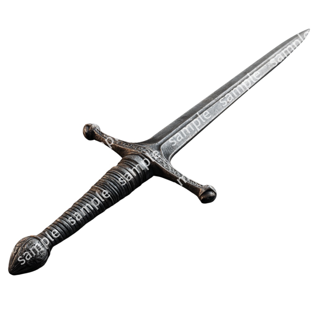 【これは使えるシリーズ】 ナイフ・ダガー 血液有り無し 4枚 TRPG アイテム素材【アイテムイラスト_006】