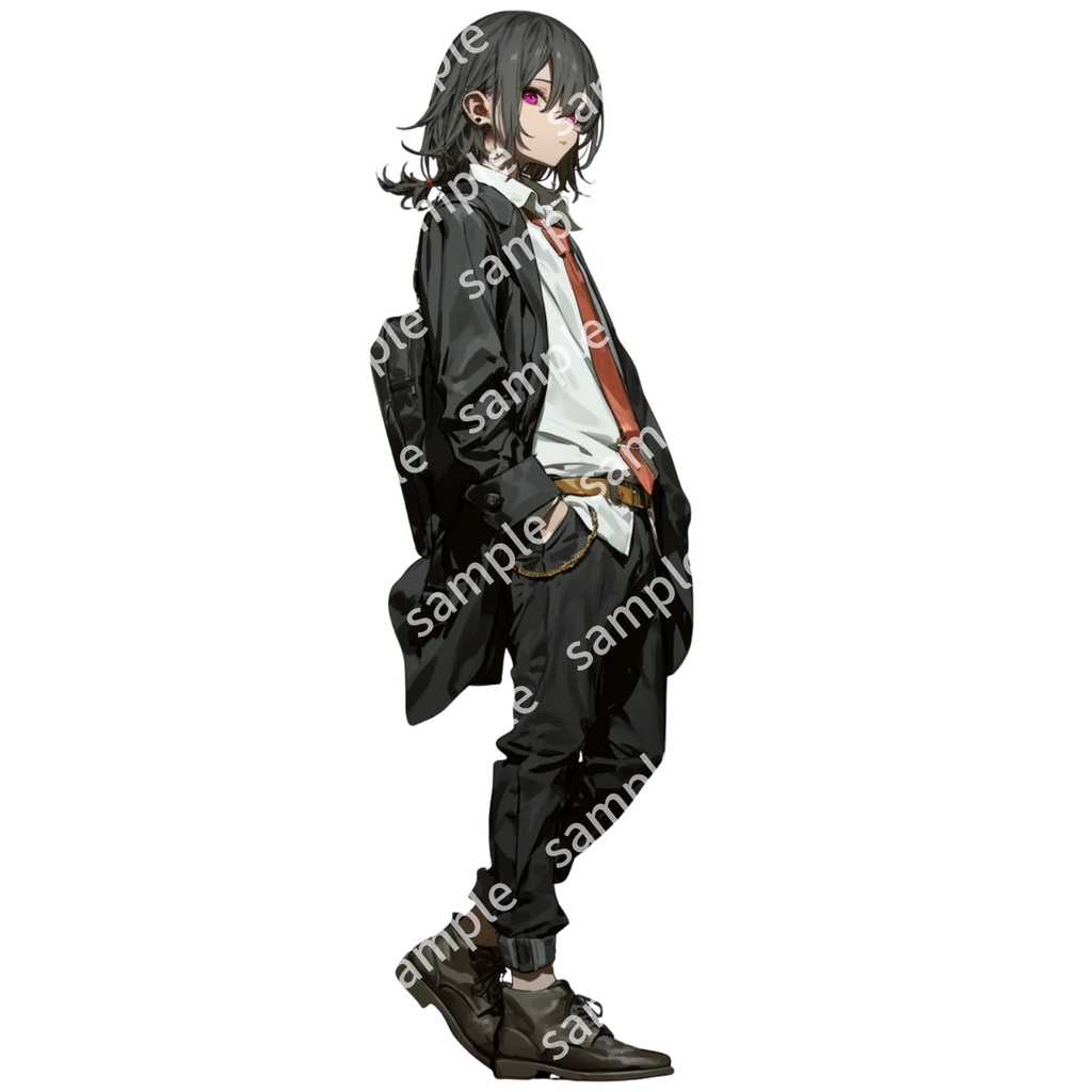 【立ち絵_030】制服・私服 男の子 2人