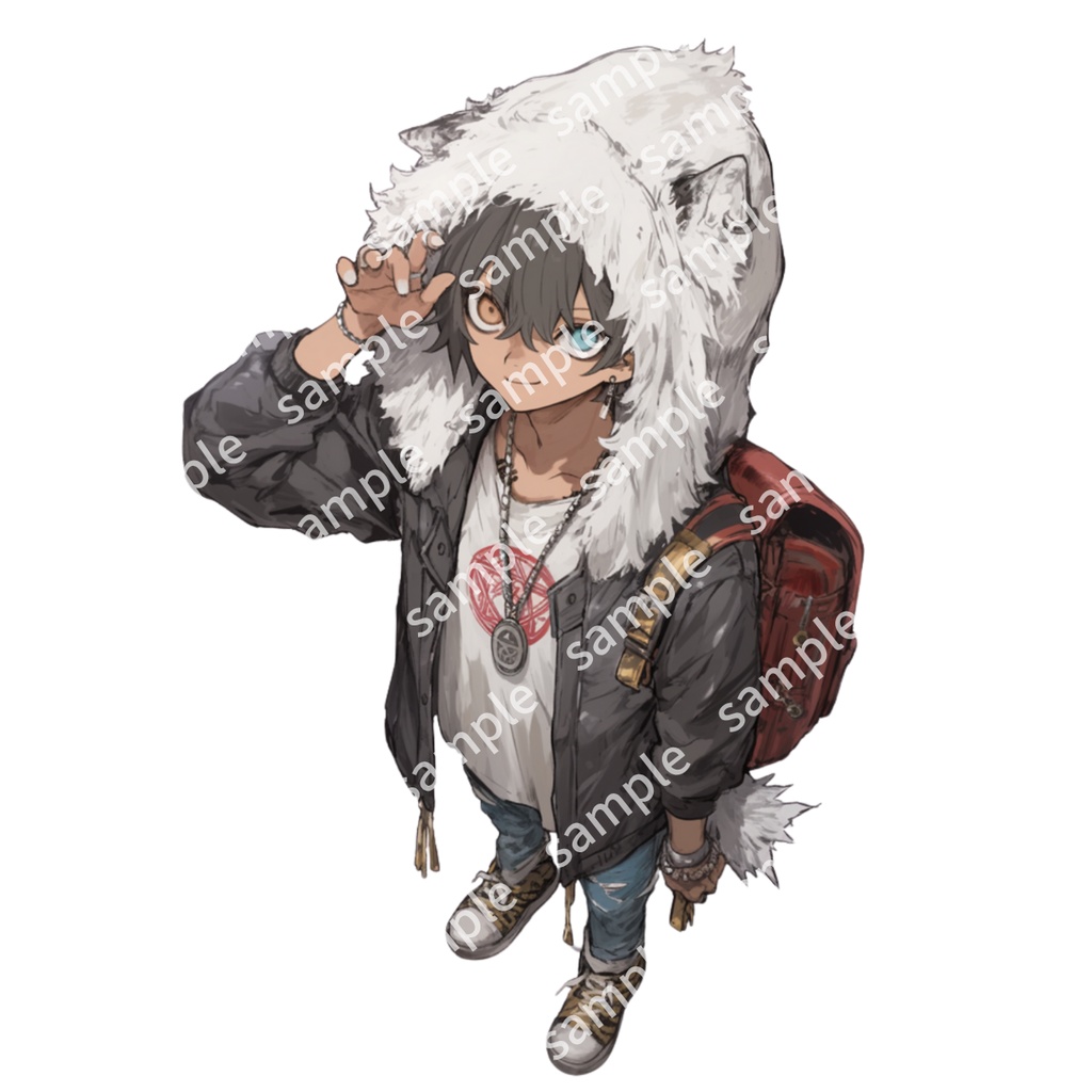 【立ち絵_030】制服・私服 男の子 2人