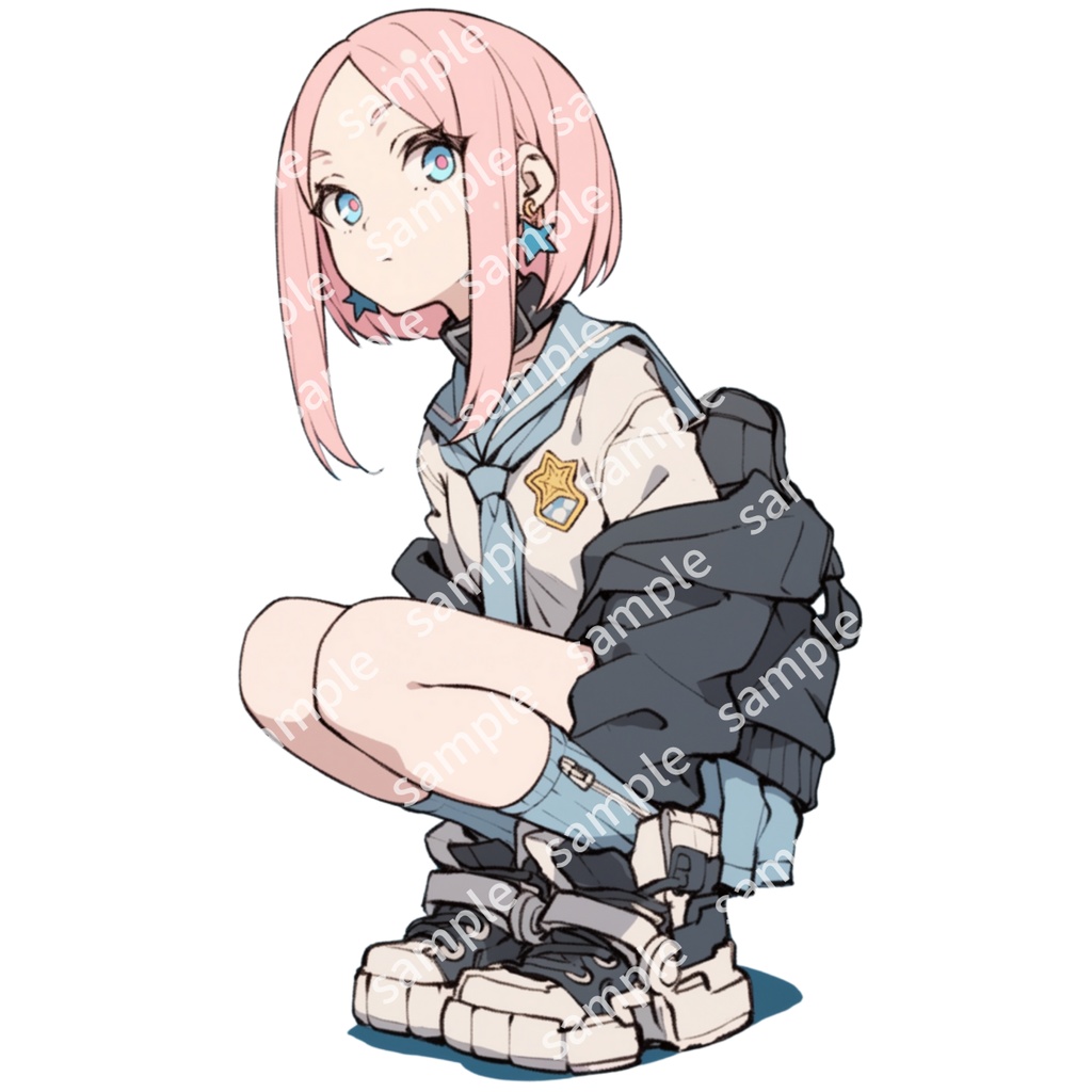 【立ち絵_033】制服 女の子 2人