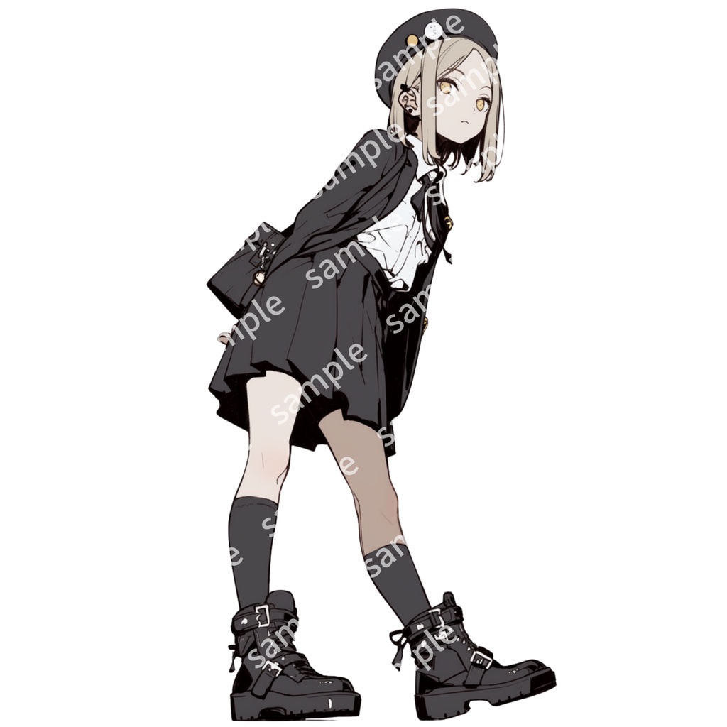 【立ち絵_035】制服 女の子 2人