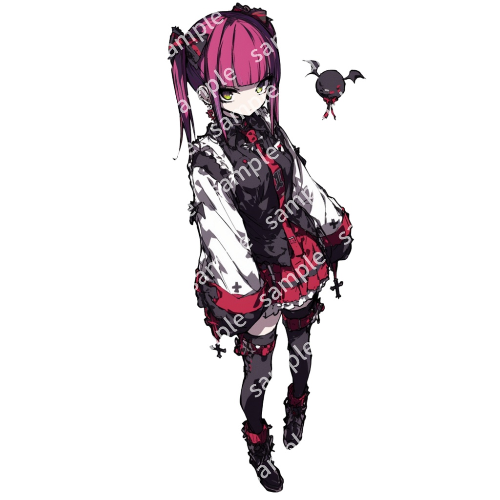 【立ち絵_039】ピンク 私服 女の子 2人