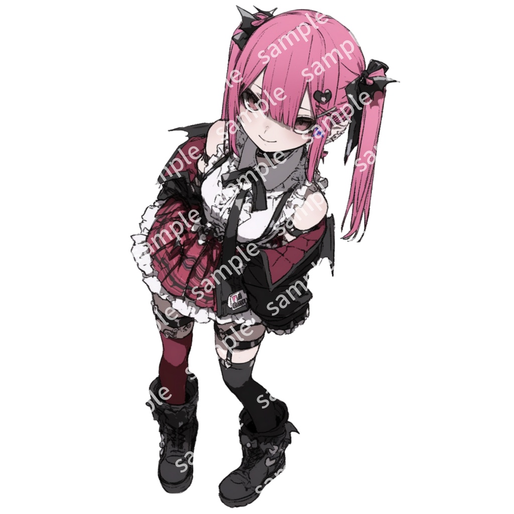 【立ち絵_040】ピンク 私服 女の子 2人