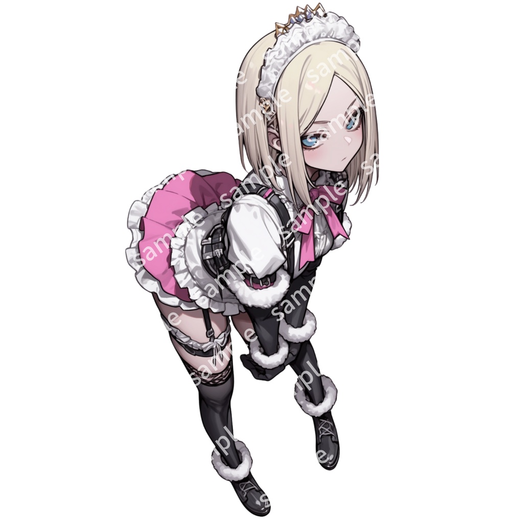 【立ち絵_041】メイド服 女の子 2人