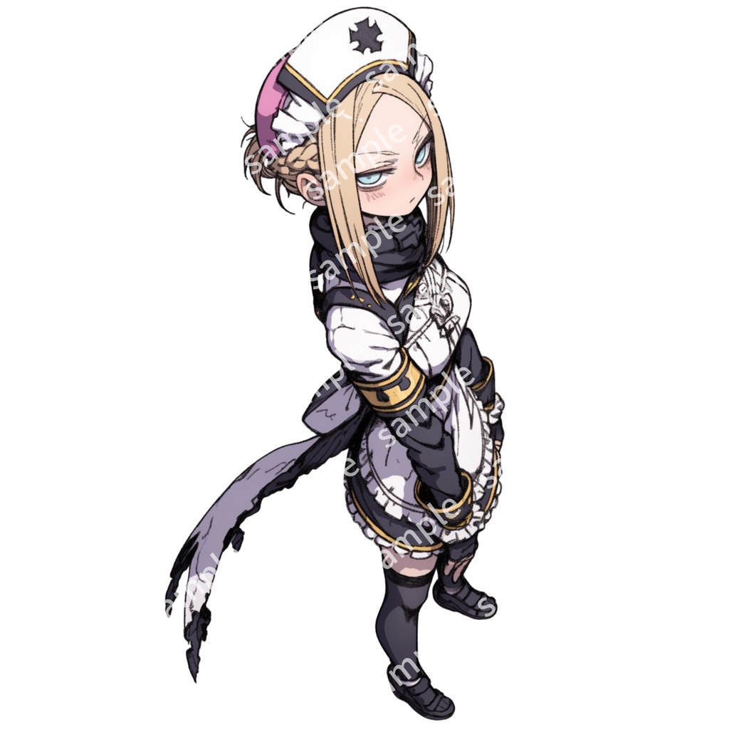 【立ち絵_041】メイド服 女の子 2人