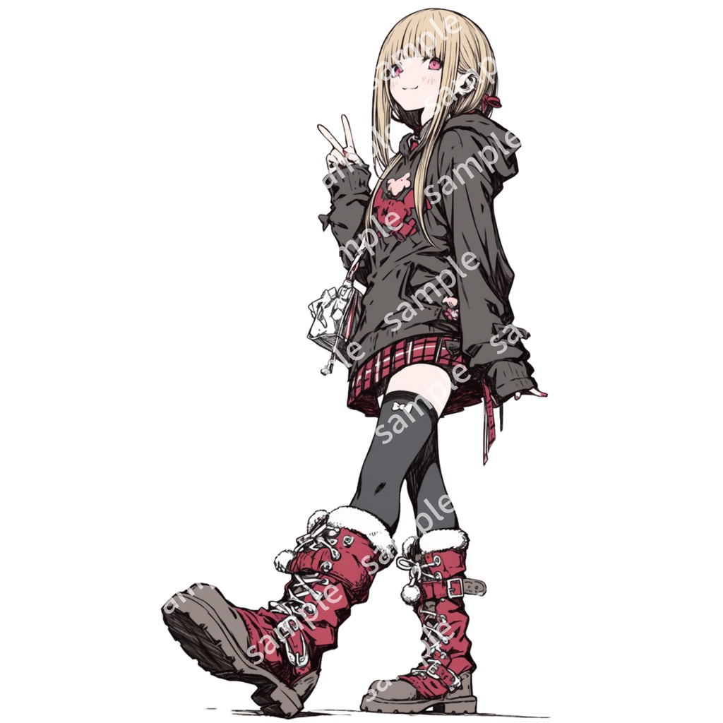 【立ち絵_043】私服 女の子 2人