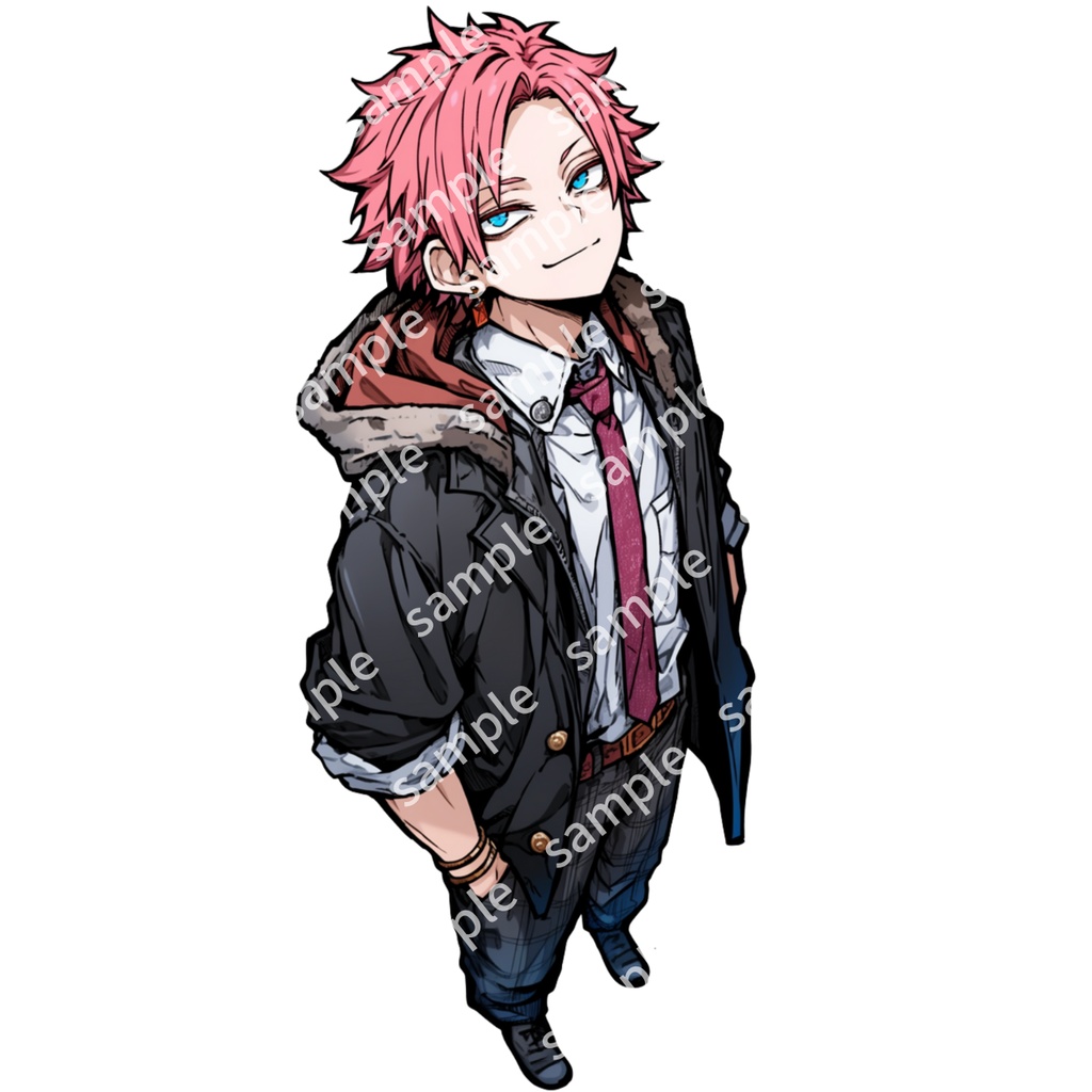 【立ち絵_049】制服 男の子 2人