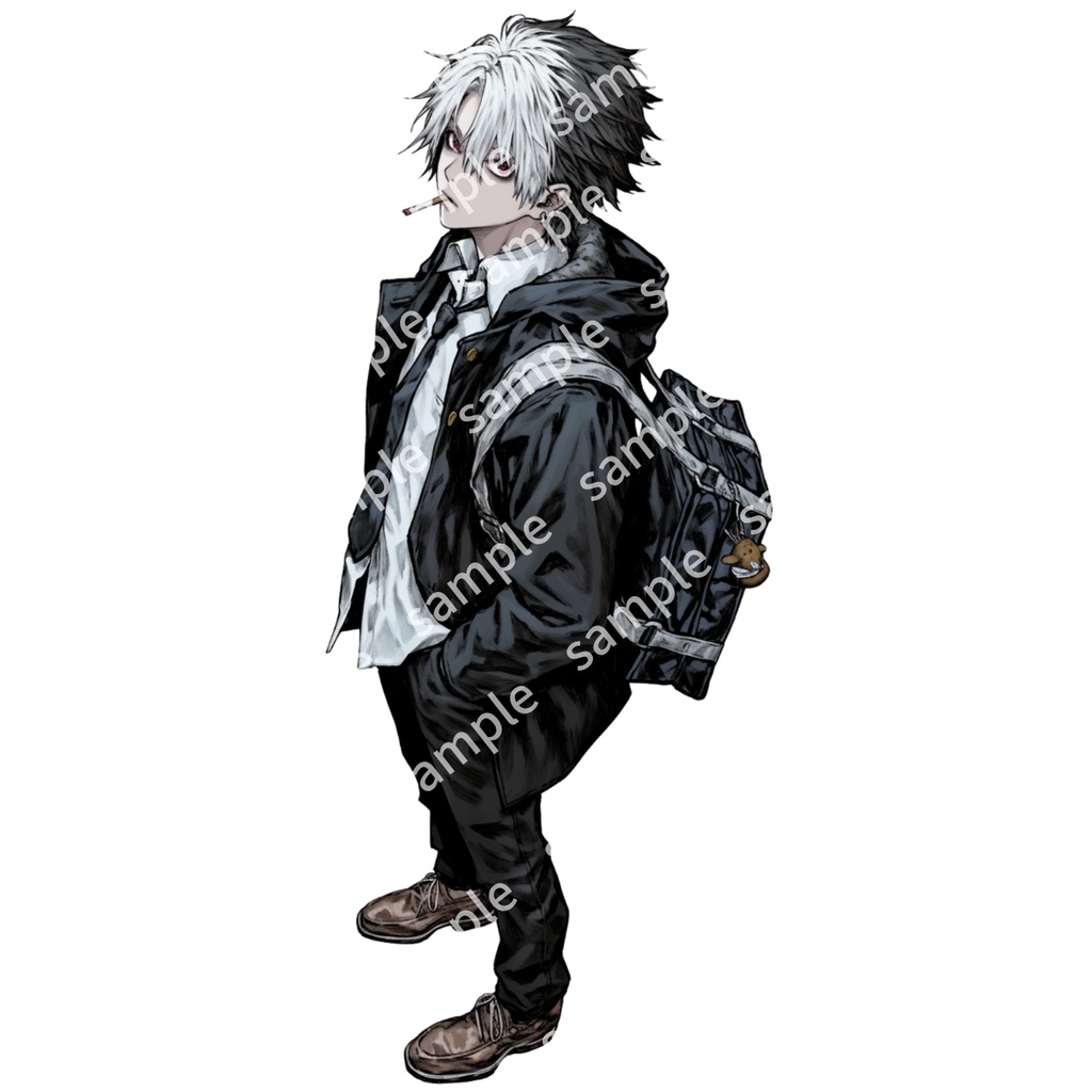 【立ち絵_049】制服 男の子 2人