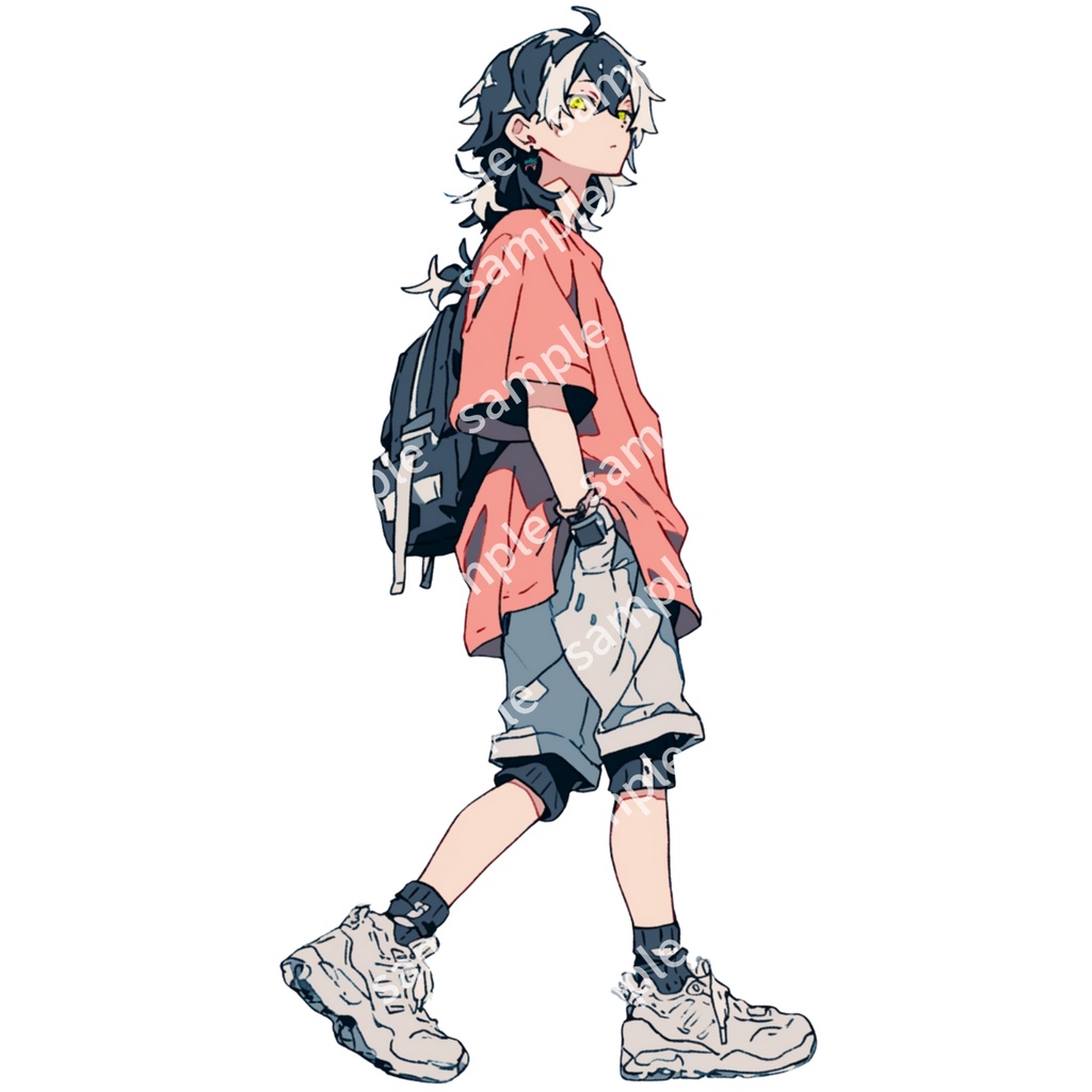 【立ち絵_051】私服 男の子 2人