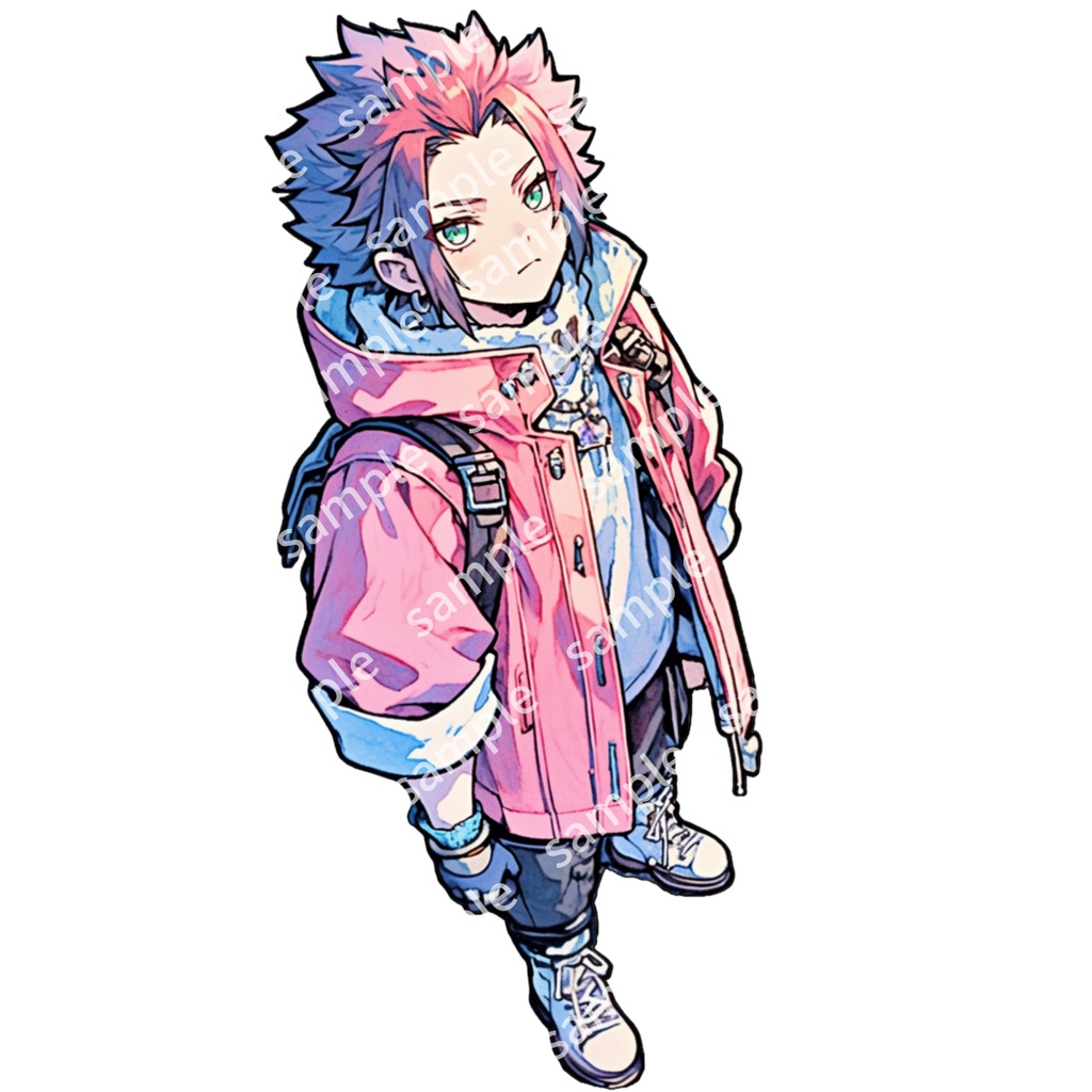 【立ち絵_055】私服 男の子 3人