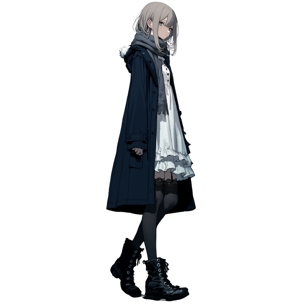 【無料立ち絵_009】私服 女の子 1人