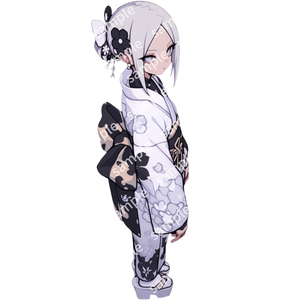 【立ち絵_057】着物 女の子 3人
