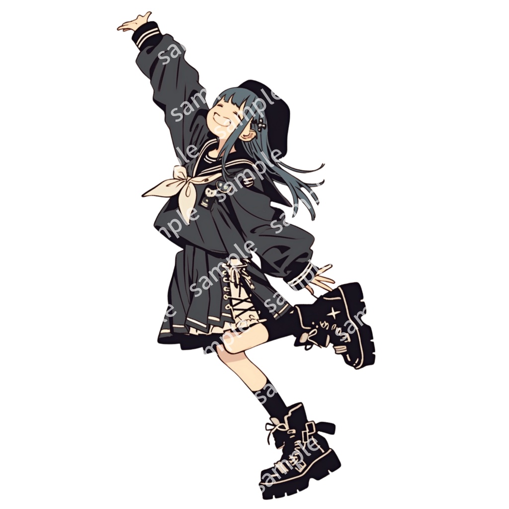 【立ち絵_059】制服 女の子 3人